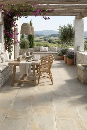 Dernière Chance Carrelage imitation terre cuite 60x120cm CASALE ECRU antidérapant
